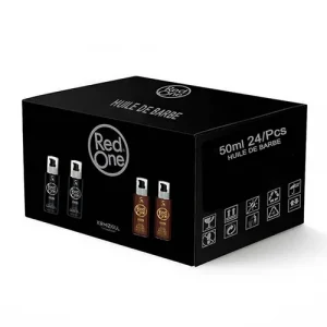 Carton huile à barbe RED ONE argan kèratine